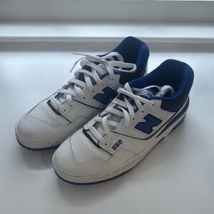 New Balance 550 White and Blue Sneakers
